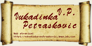 Vukadinka Petrašković vizit kartica